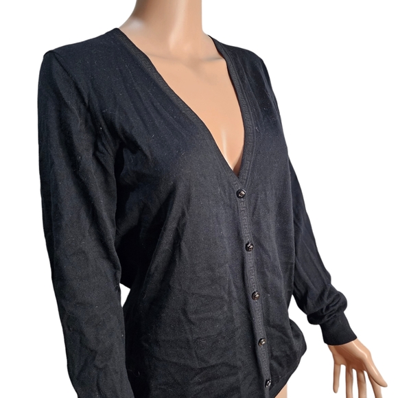 Gianni Versace Medusa Button Wool Cardigan Sweater black - Picture 6 of 9